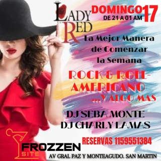 ESTE DOMINGO LAS CHICAS AL ROJO VIVO...
DESDE LAS 21 HASTA 01 am. A PURO ROCK Y AMERICANO.
ARRANCANDO LA SEMANA COMO MAS TE GUSTA...
ULTIMOS LUGARES DISPONIBLES
HACE TUS RESERVAS 1159551384