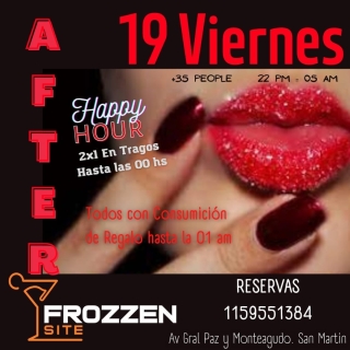 ESTA NOCHE... TODOS CON CONSUMICION DE REGALO HASTA 01 am.
DE 22 A 00 HS. INGRESO SOLO CON RESERVAS...